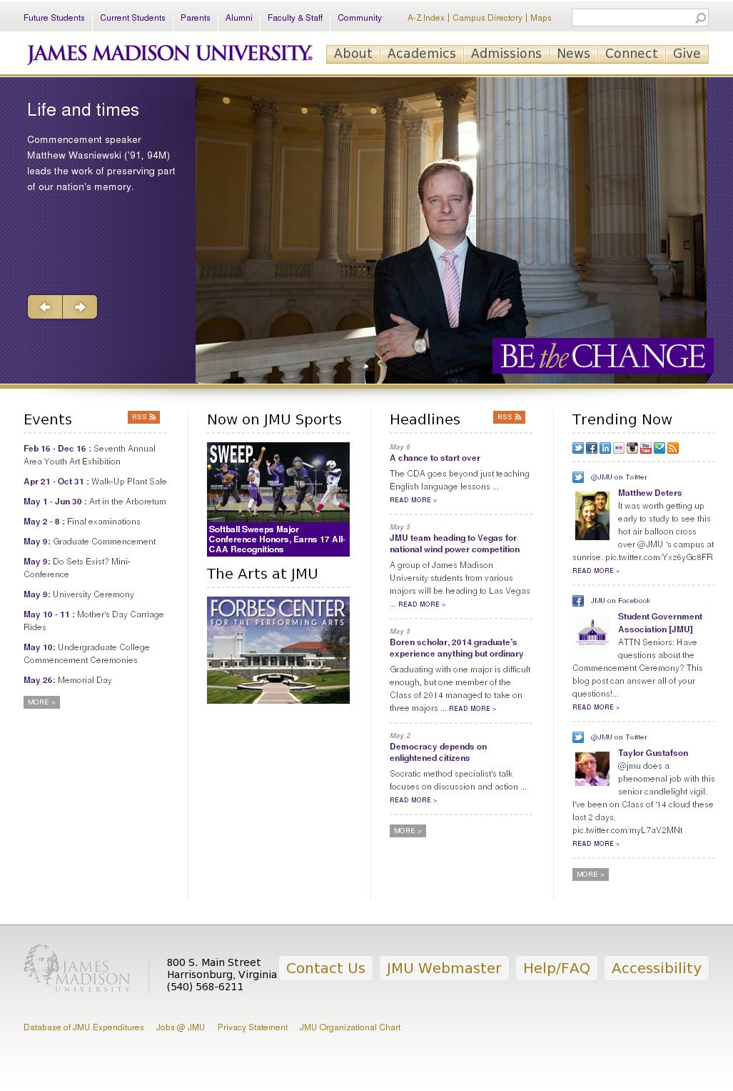 James Madison University Competitors, Revenue And Employees - Web Page (1027x1527), Png Download
