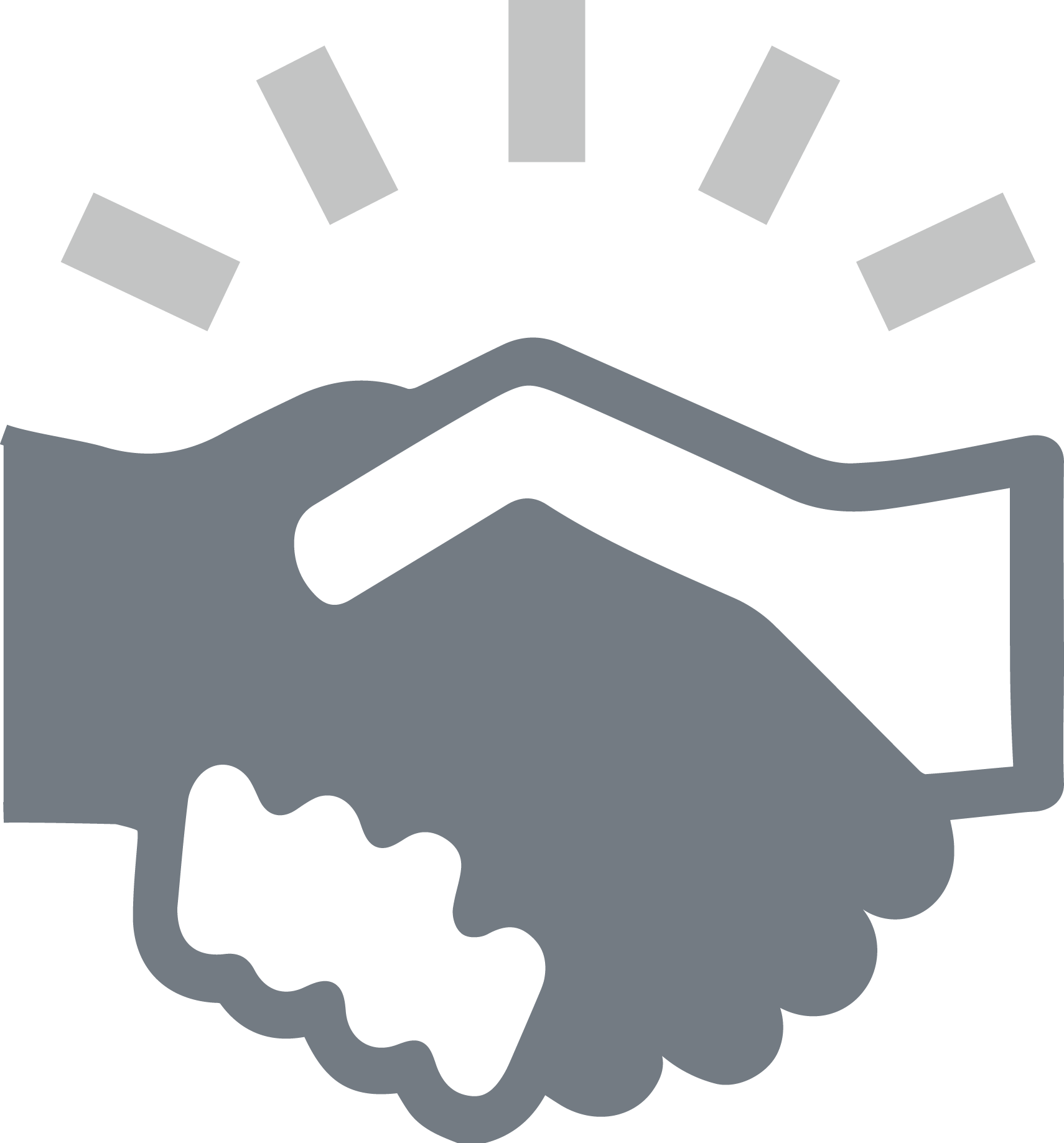 Graphical Representation Of A Handshake - Handshake (1710x1837), Png Download