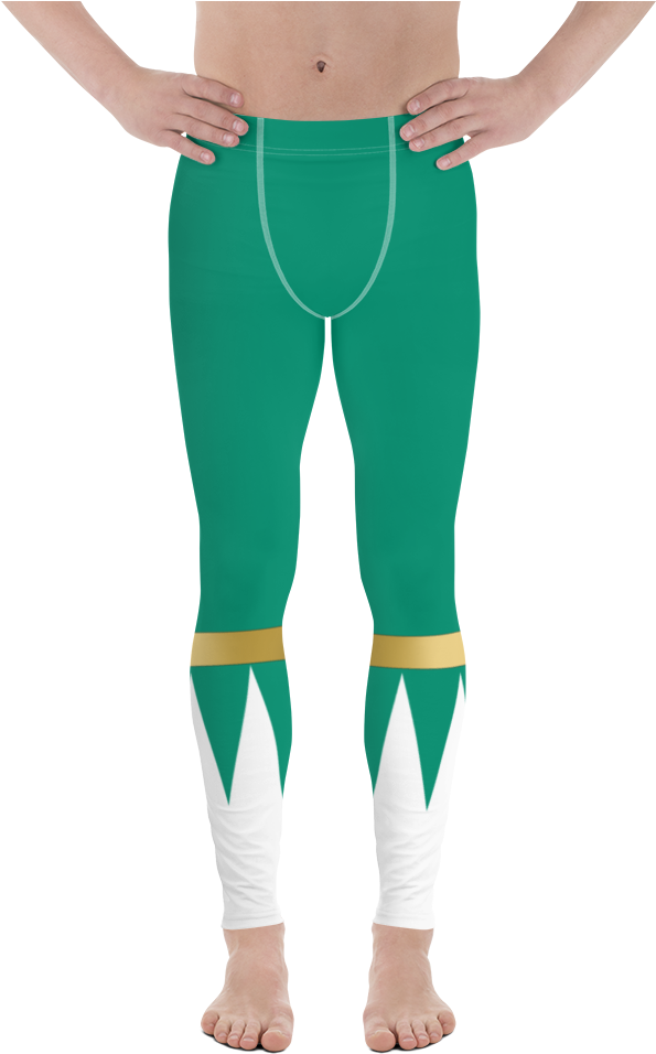 Green Ranger Grappling Spats - Leggings (1000x1000), Png Download