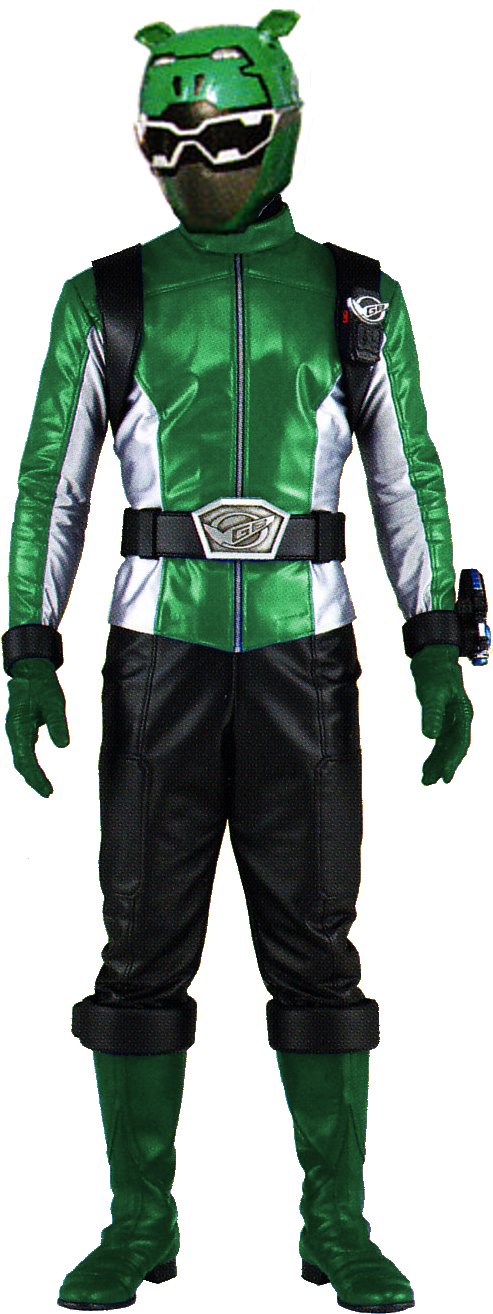 The Culture Behind A Megazord - Super Sentai Go Busters Green (534x1348), Png Download