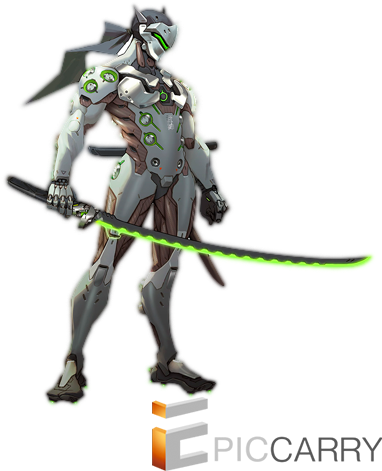 Leveling - Overwatch Ow Genji Cosplay Costume Custom Made (500x500), Png Download