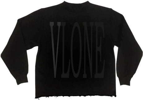 Vlone- Staple Blackout Crewneck - Vlone Black On Black (480x480), Png Download