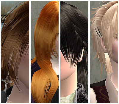 Credits To Pooklet For The Color Actions, Cool Sims - Sims 2 Hair Retextures Download (400x350), Png Download