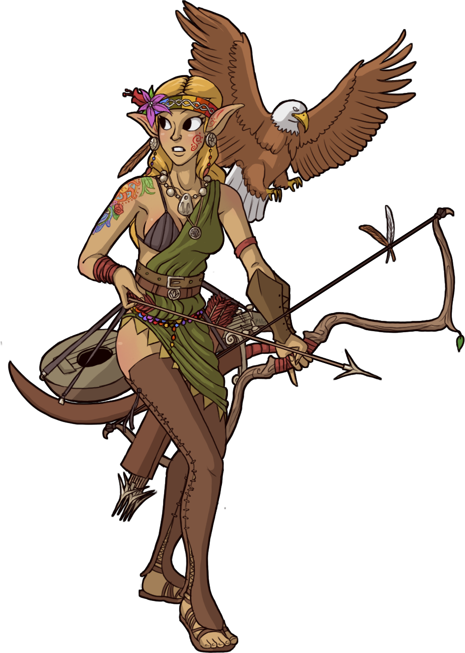 Hippie Wood Elf (947x1329), Png Download