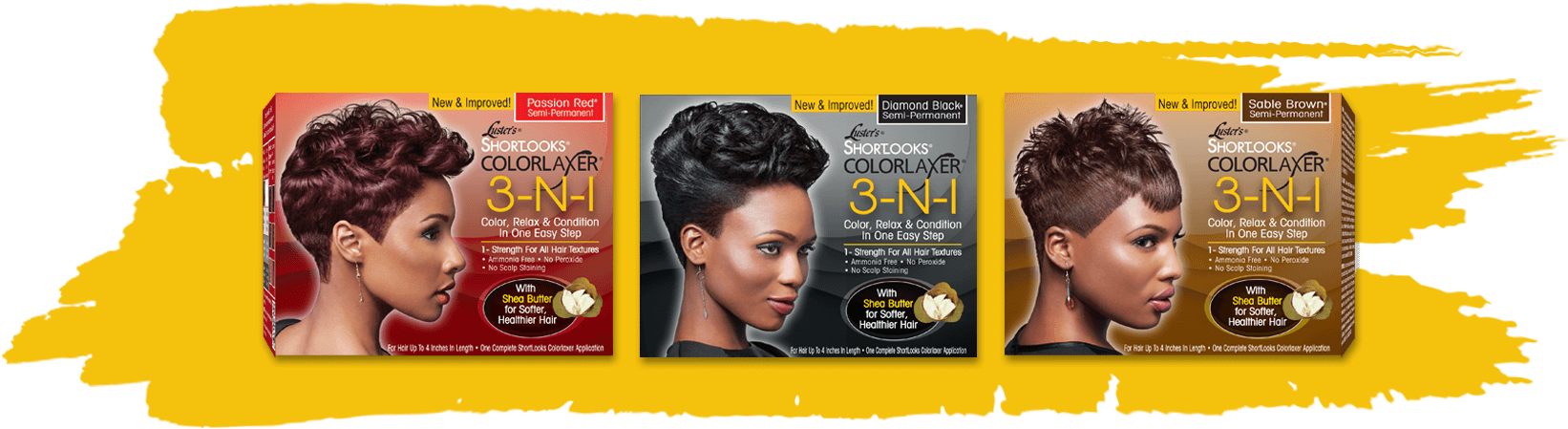 Luster's® Colorlaxer® 3 N 1 Color, Relax, Condition - Luster Luster's Pink Shortlooks Colorlaxer 3-in-1 Kit (2000x606), Png Download