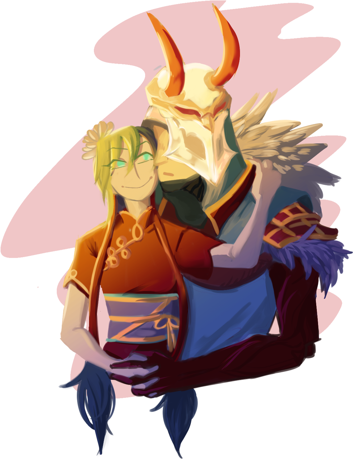 Jhinx Omg This Is Beautiful Jhin League Of Legends - Lol Jhin Y Jinx (1280x1596), Png Download