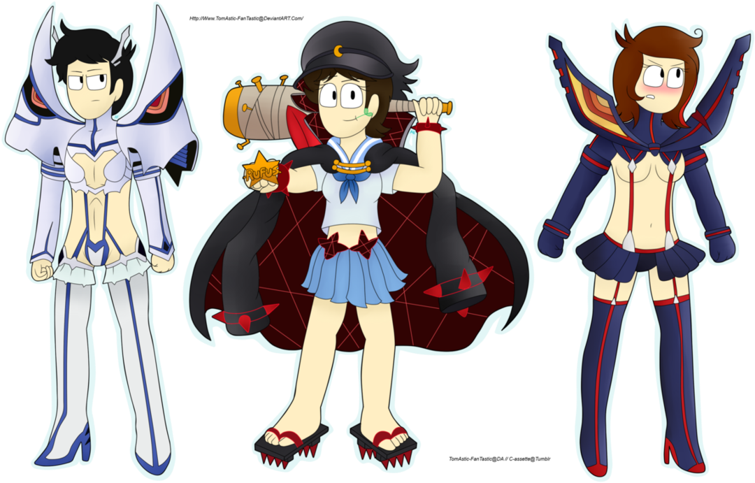 Kill La Kill Crossover (1138x702), Png Download