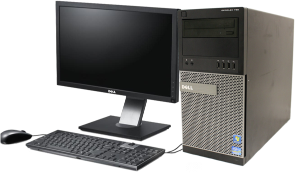 Dell Optiplex Gx790 Intel I5 Mini Tower Pc 19" Monitor - Parts Of A Computer Setup (600x600), Png Download