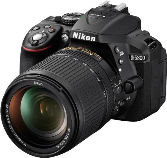 Review Of The Nikon D5300 In Top Vlog Cameras - Nikon D5300 With 18 140mm (700x595), Png Download