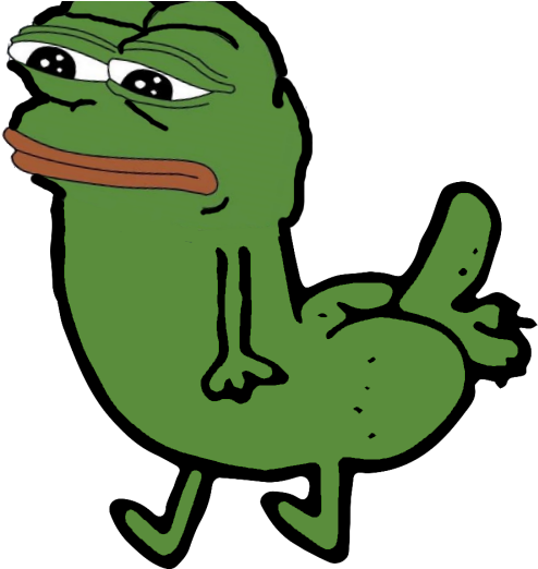 As Both Wojak And Pepe Were Vehicles For Their Creator's - Pepe The Frog Dickbutt (550x535), Png Download