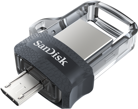 San Disk Ultra Dual Drive M3 - Sandisk Ultra Dual 256gb Sddd3-256g Micro-usb Flash (500x500), Png Download