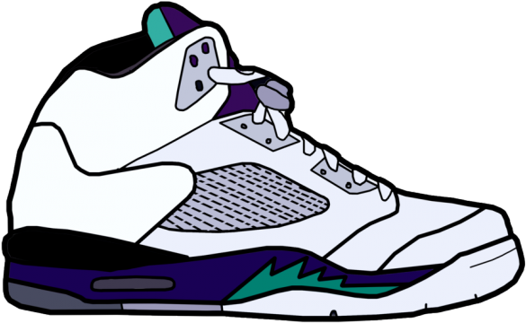 Nike Clipart Jordan 11 - Air Jordan Shoes Cartoon (640x480), Png Download