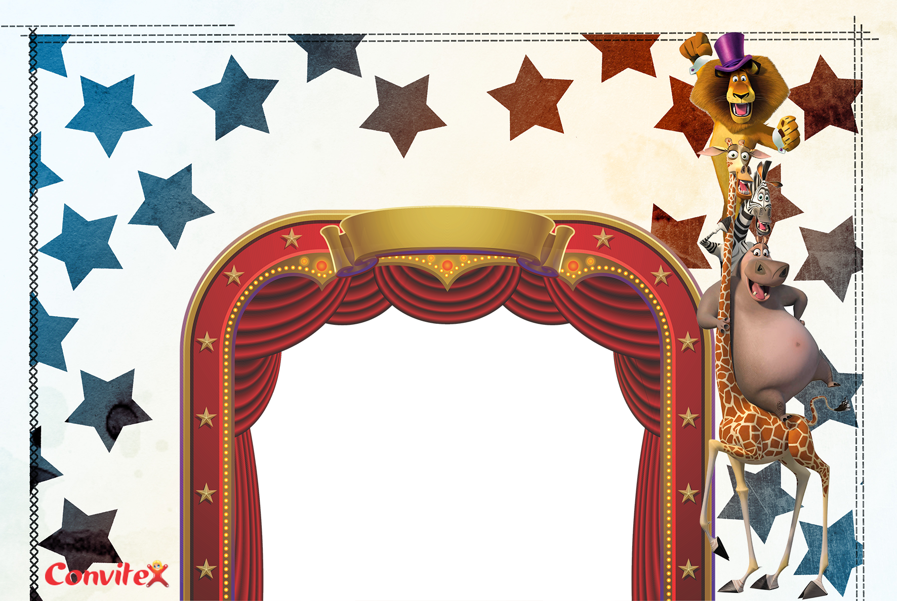 Circo 01 By Convitex - Convite De Aniversario Parque De Diversao (1772x1188), Png Download