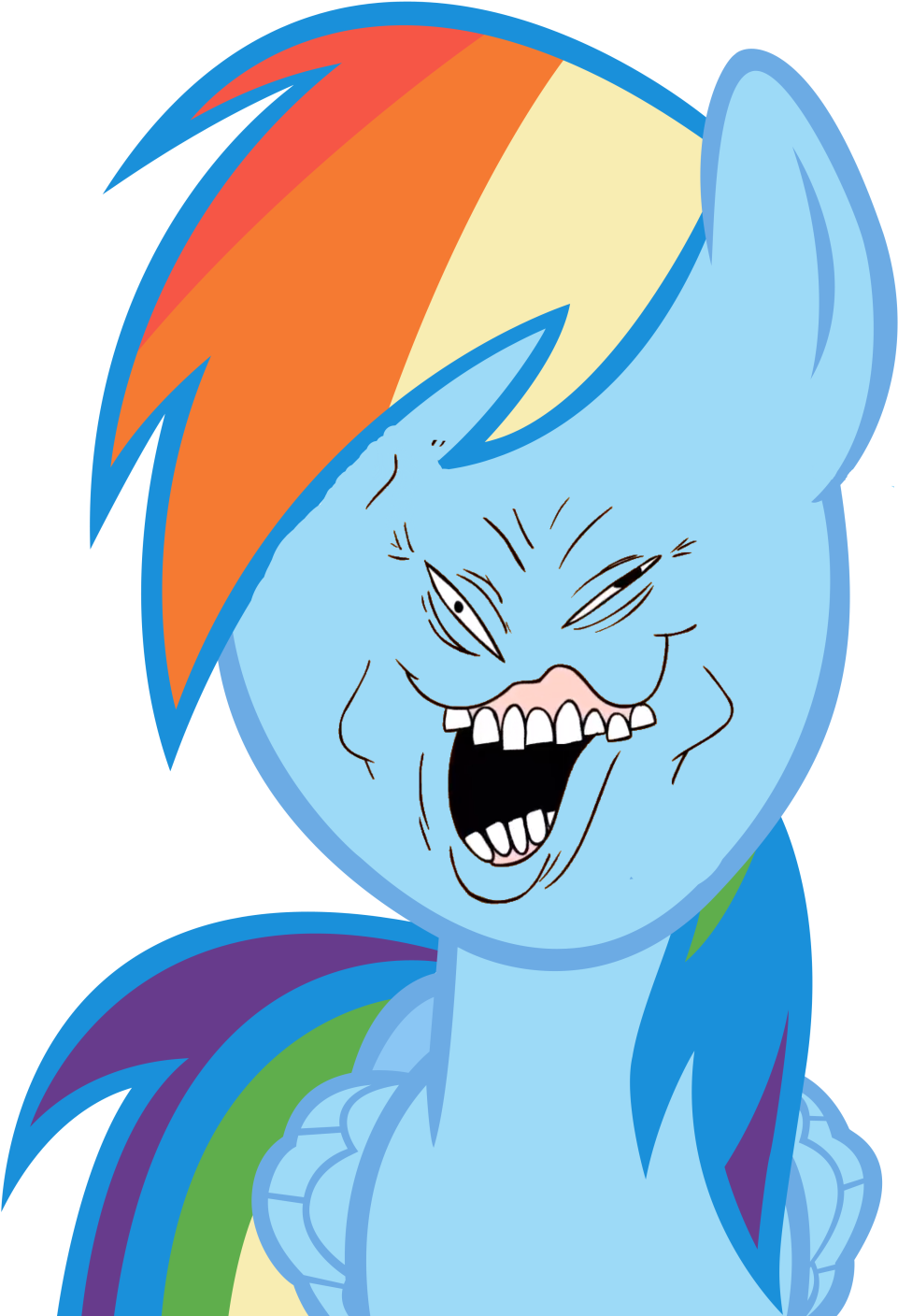 More Shocked Rainbow Dash (1000x1423), Png Download