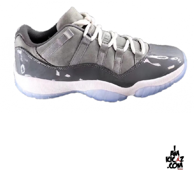 Jordan 11 Lows Grey (625x794), Png Download