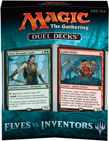 Duel Decks Elves Vs Inventors (400x508), Png Download