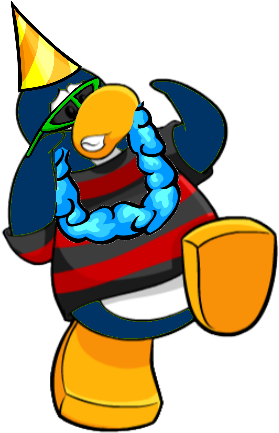 Club Penguin Wiki - Club Penguin Blue Lei (310x499), Png Download