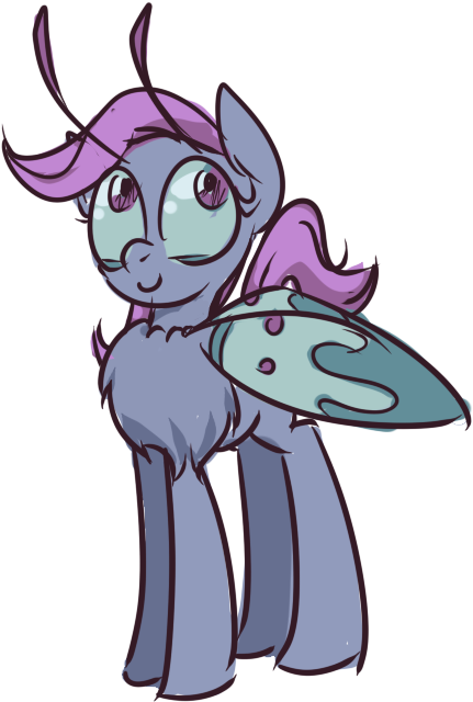 , 525181 Safe Solo Oc Artist Colon Inlucidreverie Mothpony - Cartoon (536x679), Png Download