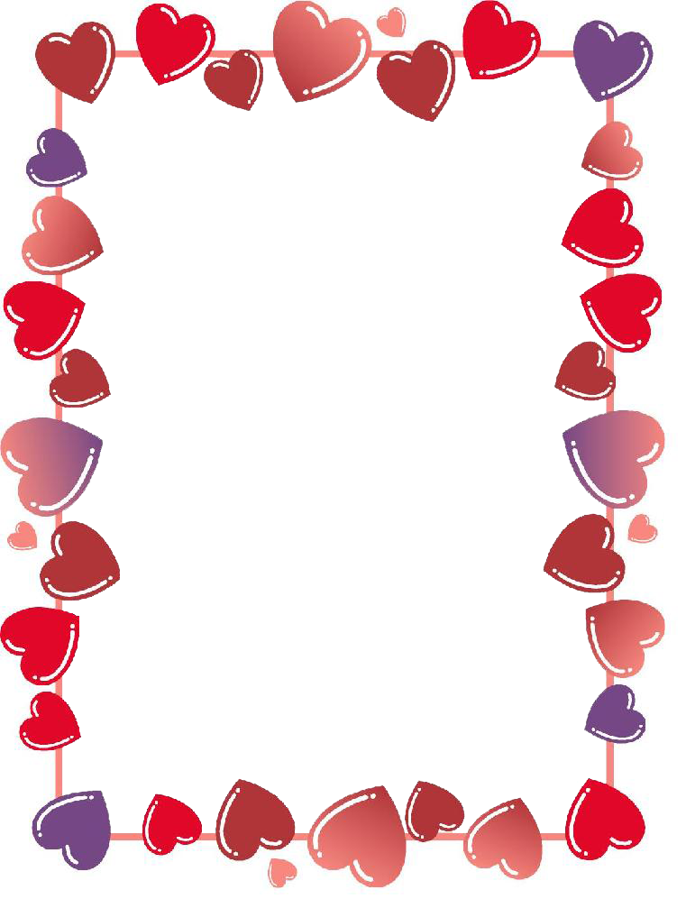 Download Moldura Coracoes Png Valentines Day Card Border Png Image With No Background Pngkey Com