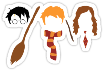 Download Harry Potter Trio By Treehugger11215 Harry Ron Hermione Silhouette Png Image With No Background Pngkey Com