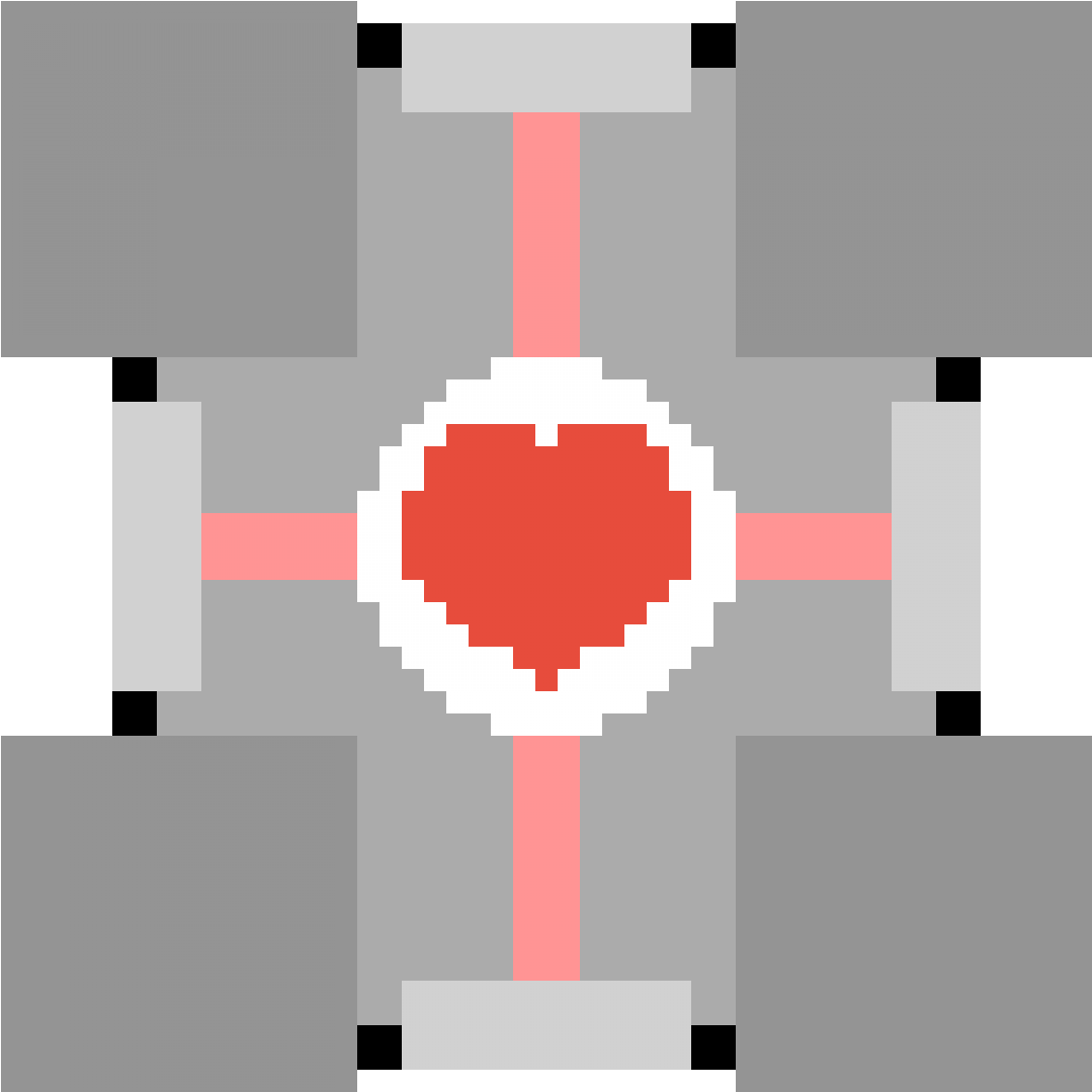 Companion Cube - Circle (1173x1173), Png Download