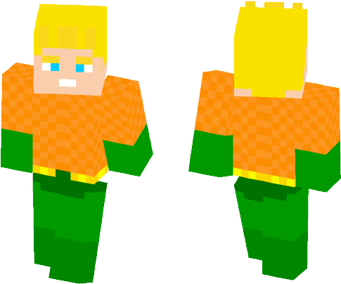 Aquaman (dc) - Minecraft Connor Detroit Skin (584x497), Png Download