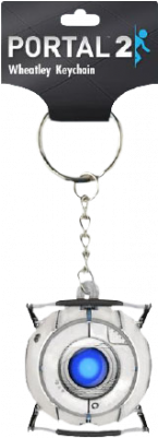 Keychains Portal - Portal Two Companion Cube Keychain (300x400), Png Download