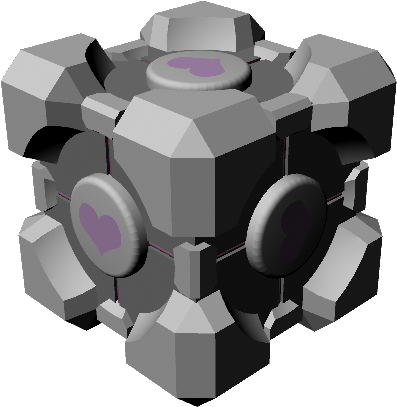 Companion Cube - Illustration (1920x1080), Png Download