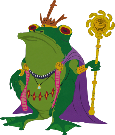 Frog King (377x445), Png Download