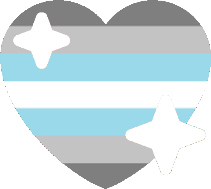 Demiboy Sparkle Heart Discord Emoji - Demigirl Flag Heart Transparent (720x720), Png Download