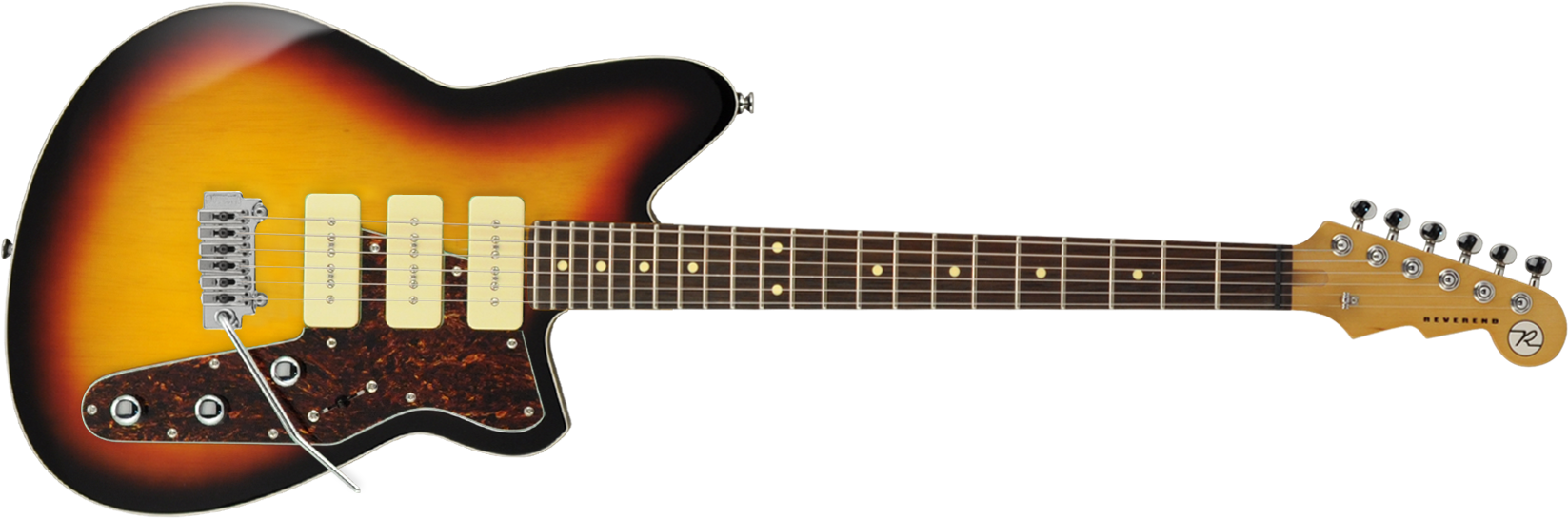 Reverend Jetstream - Reverend Jetstream 390 Electric Guitar 3-tone Burst (1880x550), Png Download