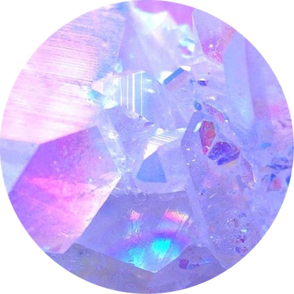 Download Aesthetic Pink Purple Gems Crystal Circle Icon Freetoed