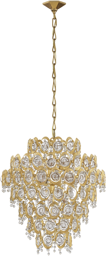 Emile Large Pendant In Gild With Crystal - Visual Comfort Arn5172gcg Emile Large Chandelier In (1024x1024), Png Download