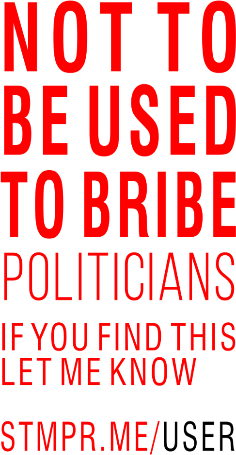 Not To Be Used To Bribe Politicians - Acne (1000x1000), Png Download