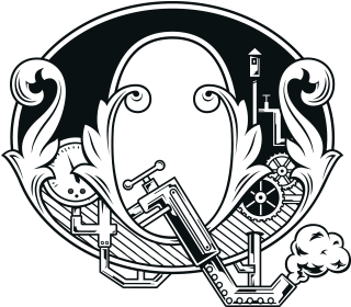 Steampunk Drop Cap O - Steampunk (800x400), Png Download