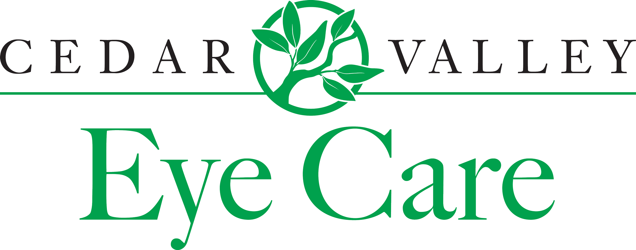 Cedar Valley Eye Care Logo - Graphic Design (2500x984), Png Download
