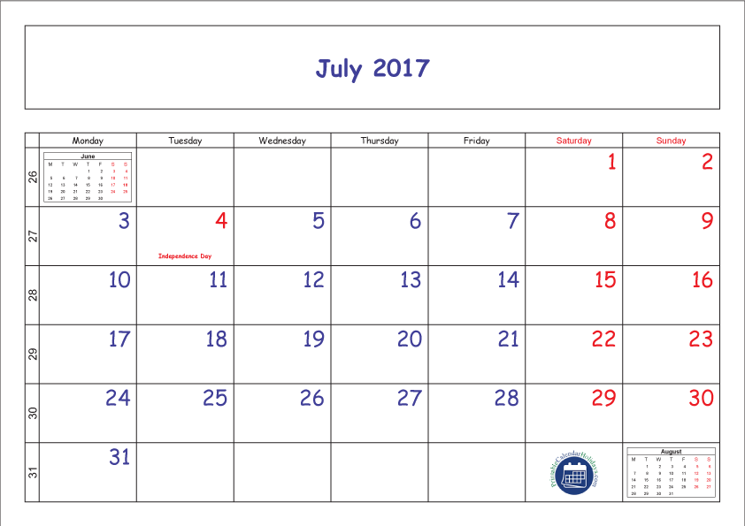 Printable Blank Daily Calendar - National Holiday Calendar October (842x595), Png Download