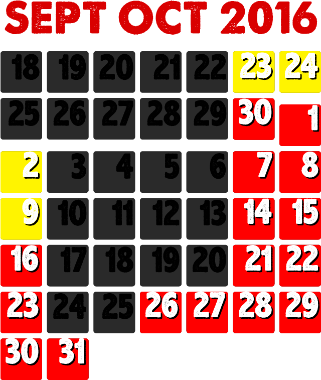 2016-calendar - Number (650x767), Png Download