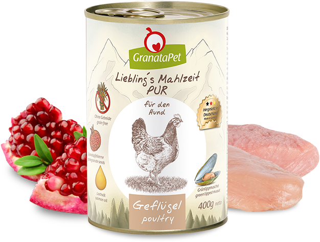 Cereal Free Pomegranate Seeds Salmon Oil Green Lipped - Dog Food For Stomach & Digestion Granatapet Liebling's (630x500), Png Download