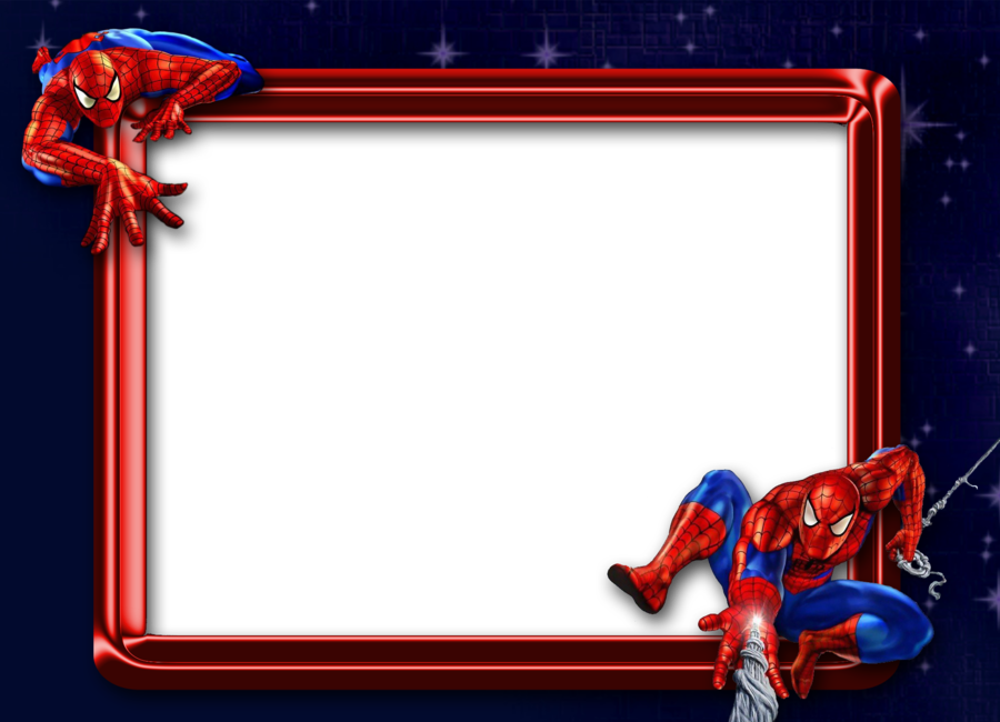 Download Spiderman Photo Frame Png Clipart Spider-man - Spiderman Super Hero Cartoon Character Decal Sticker (900x650), Png Download