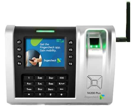 Fingercheck 3g Fingerprint Time Clock - Fingertec Ta200 Plus (500x382), Png Download