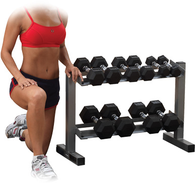 Body Solid Home Freeweight Dumbbells - Dumbbells And Plats (498x367), Png Download