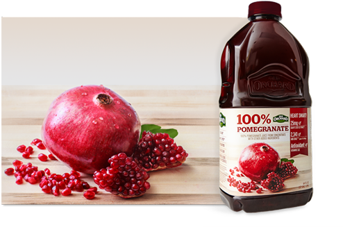Pomegranate Juice Label (536x340), Png Download