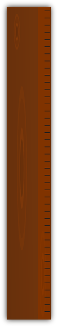 Ruler Png - Wood (320x640), Png Download