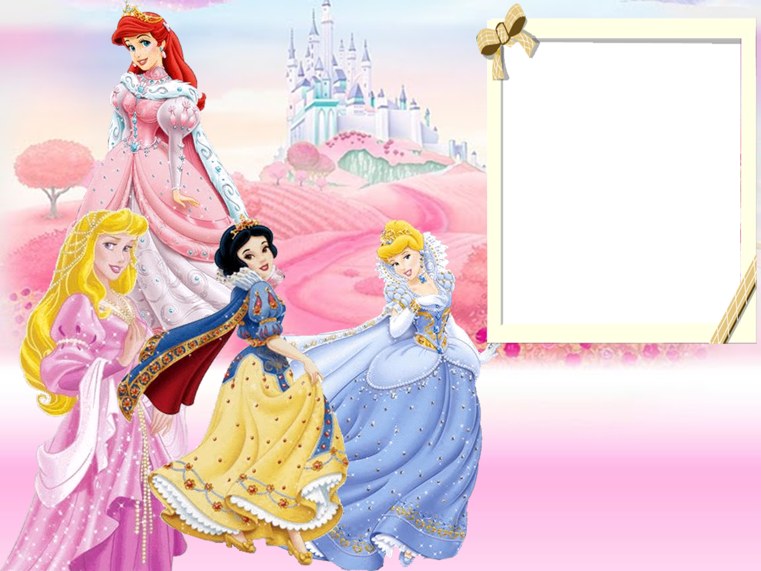 Walt Disney Princesses Kids Transpa Frame Gallery - Walt Disney Princess Background (1500x1125), Png Download