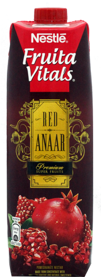 Nestle Pomegranate Juice Fruita Vitals 1ltr - Pomegranate (550x684), Png Download