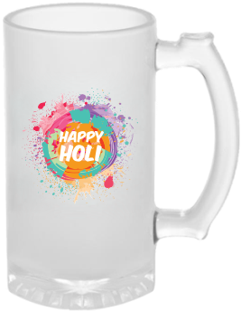 Awesome Happy Holi Frosted Beer Mug - Keep Calm And Drink Bhang Png (284x426), Png Download