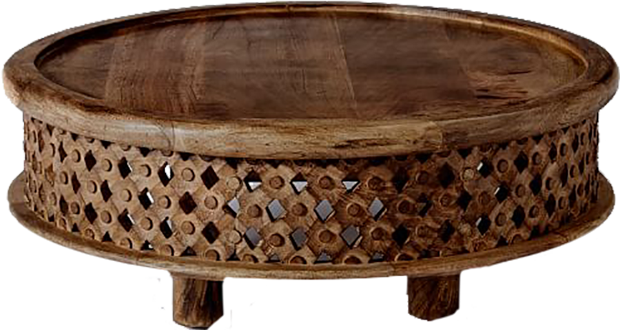 Putu Carved Coffee Table (900x479), Png Download