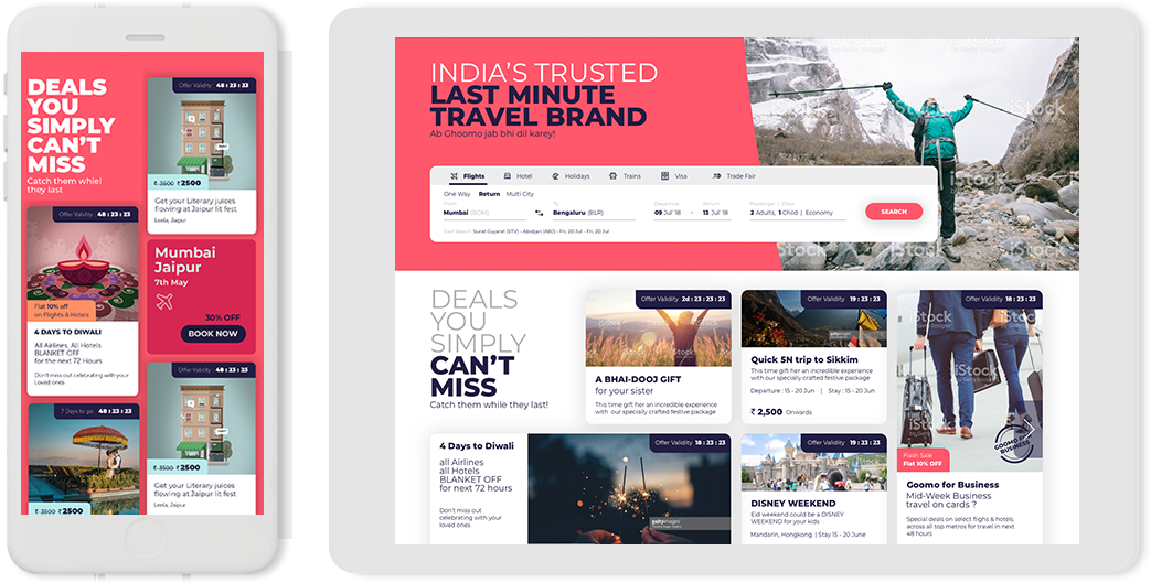 Last Minute Travel - Online Advertising (1440x560), Png Download