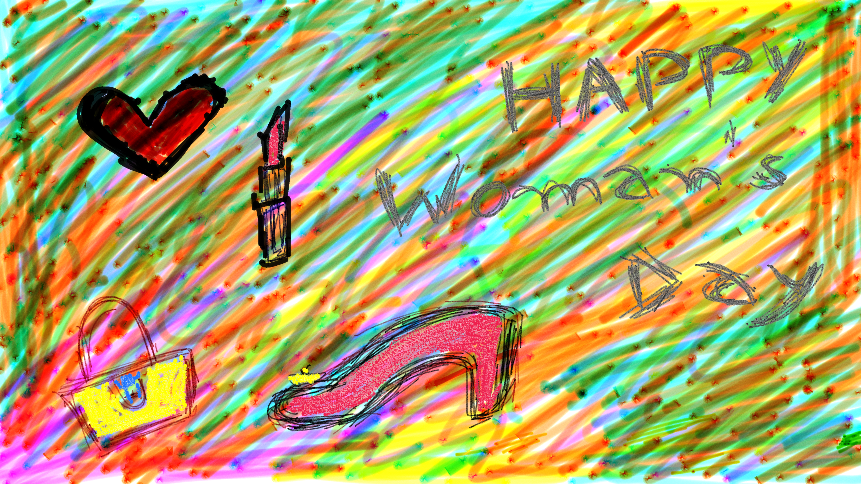 Happy Women's Day - Modern Art (861x484), Png Download